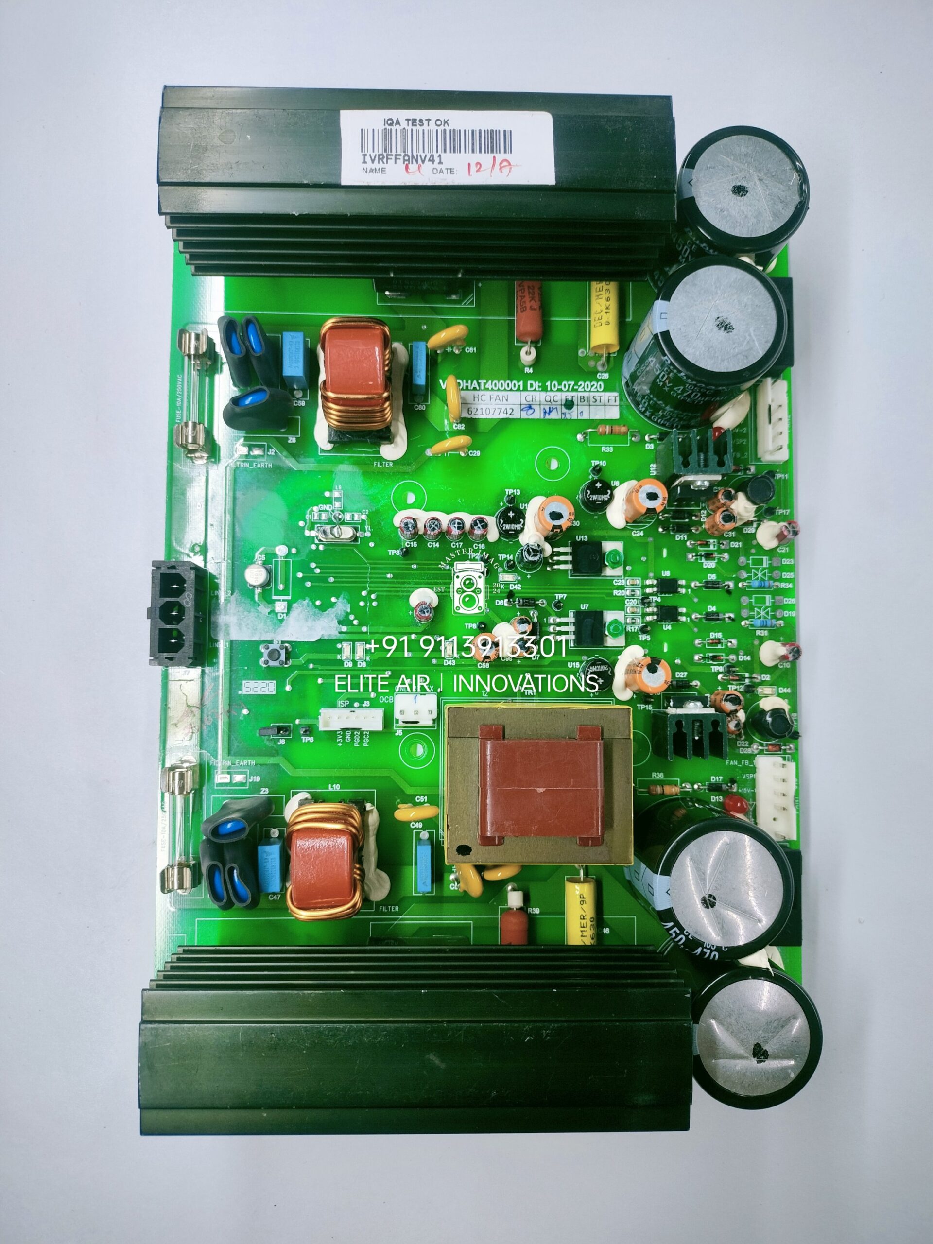 BlueStar DVRF VRV VRF IVRF 22/28 HP Outdoor Fan PCB Board Original Bluestar IVRF Fan Pcb board  IVRFANV41 VTDHAT400001 Dt: 10-07-2020