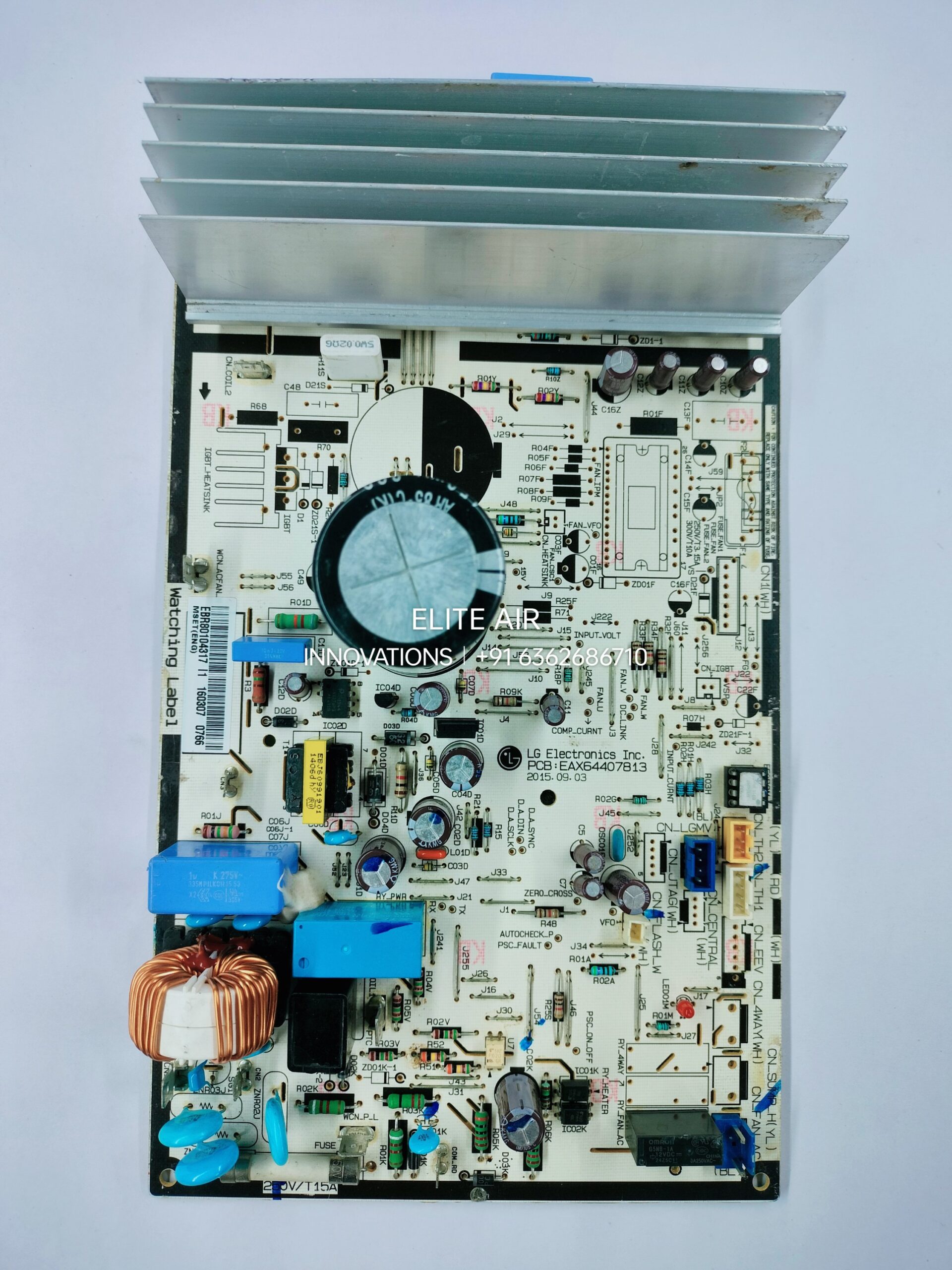 LG Inverter Split AC Outdoor PCB Board EBR80104317 | EAX64407813 | 160307-0766 MSET(ENG) Genuine Replacement Control Board