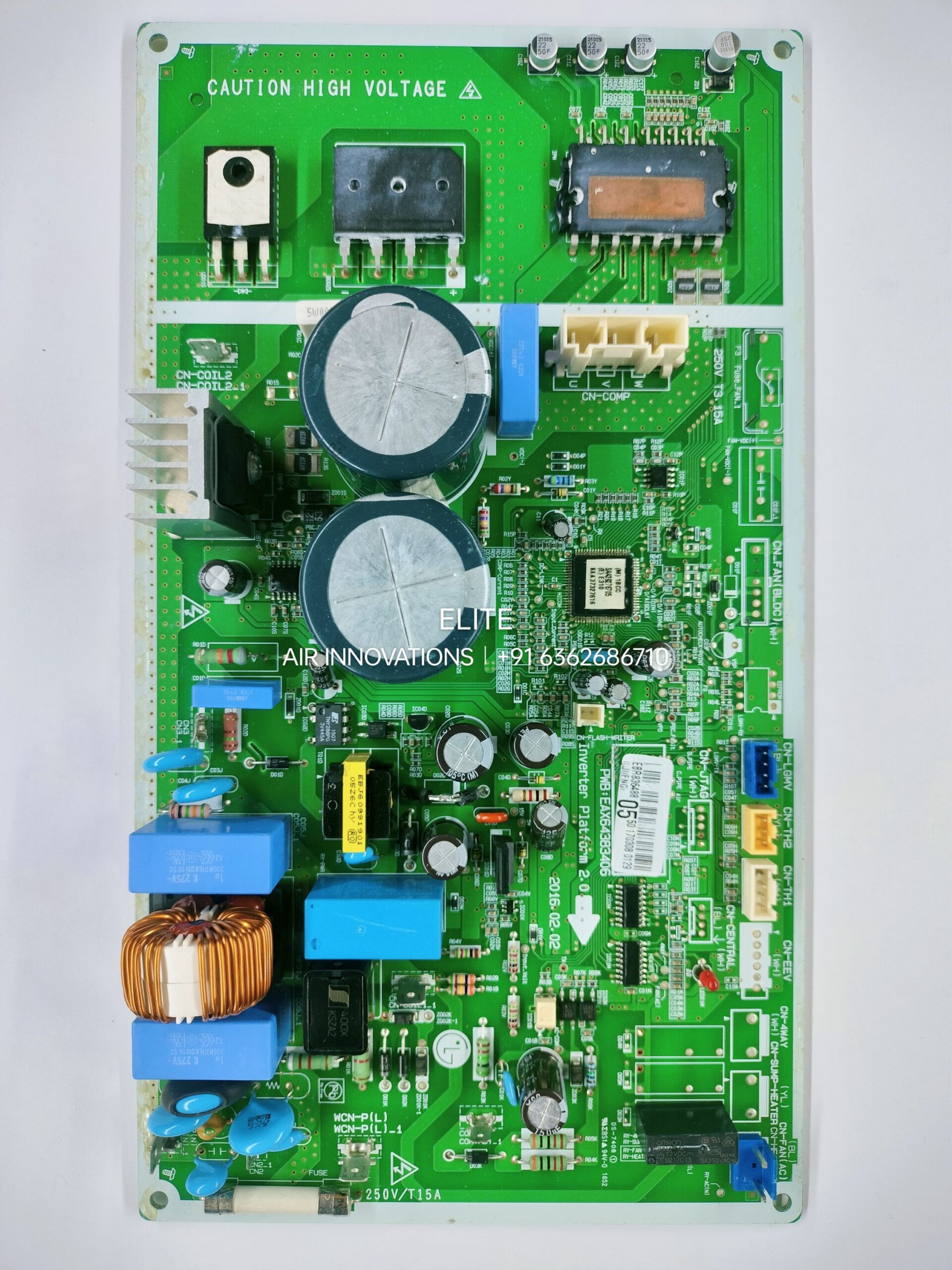 LG Inverter Split AC Outdoor PCB Board EBR83648805 | PWB EAX64383406 | 2016.02.02