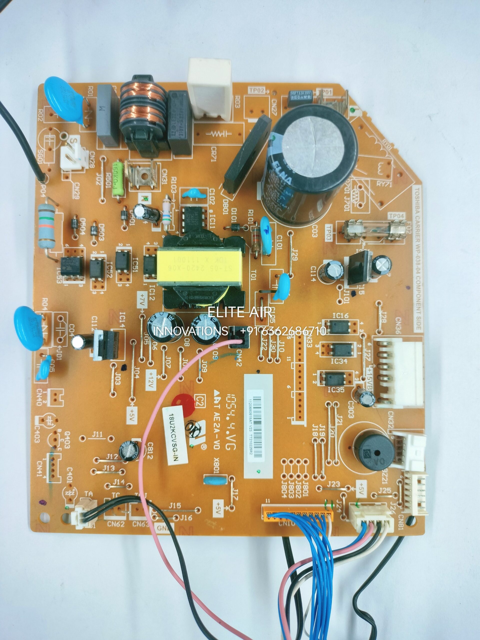 Toshiba Carrier 1.5 Ton Inverter Split AC Outdoor Main Control PCB Board WP-038-04 Model 18U2KCVS CVSG-IN